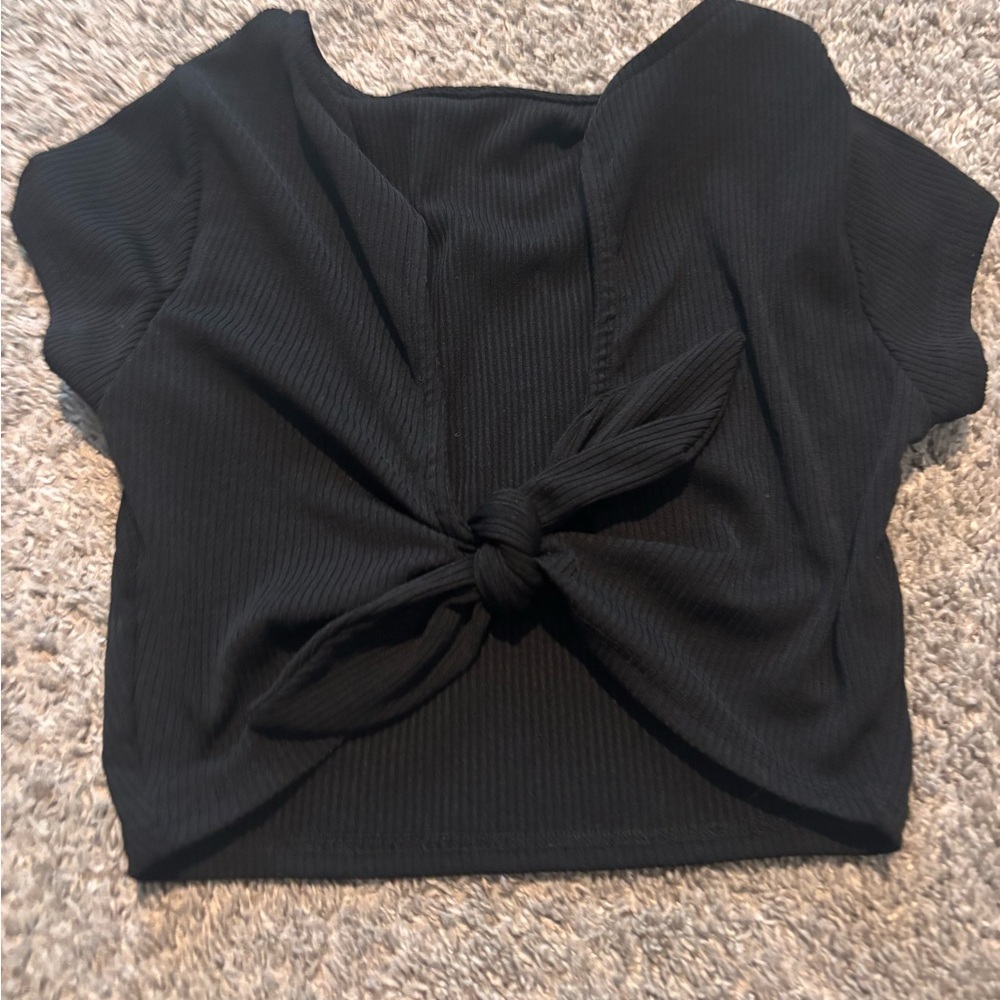 Black Knotted Women's Top